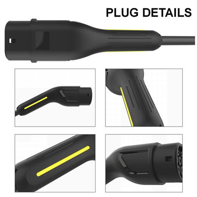Prise Ev de type 2, 16 A, 480 V CA